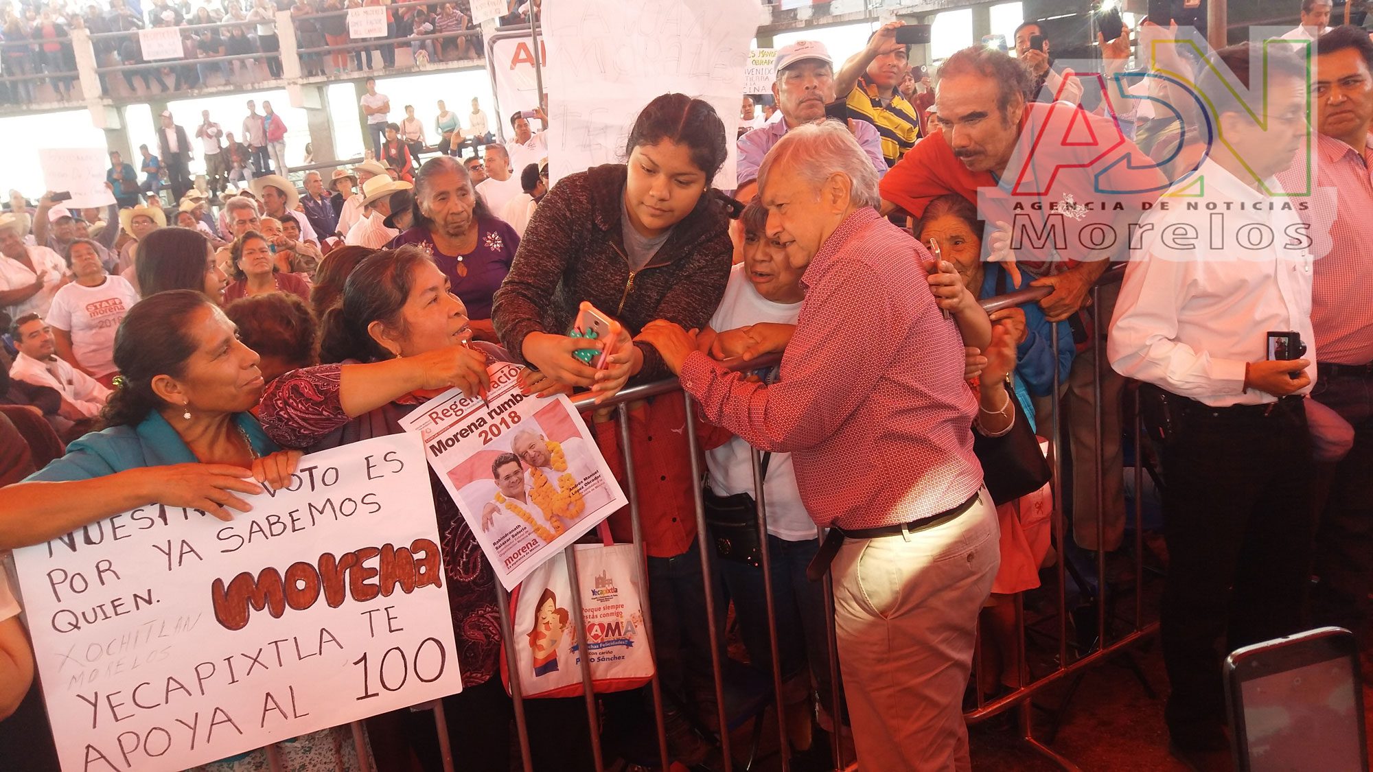 López Obrador visitó el municipio de Yecapixtla