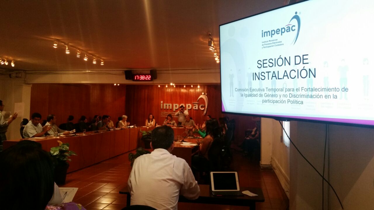 Instala Impepac la Comisión de Equidad de Género y no Discriminación en la Participación Política
