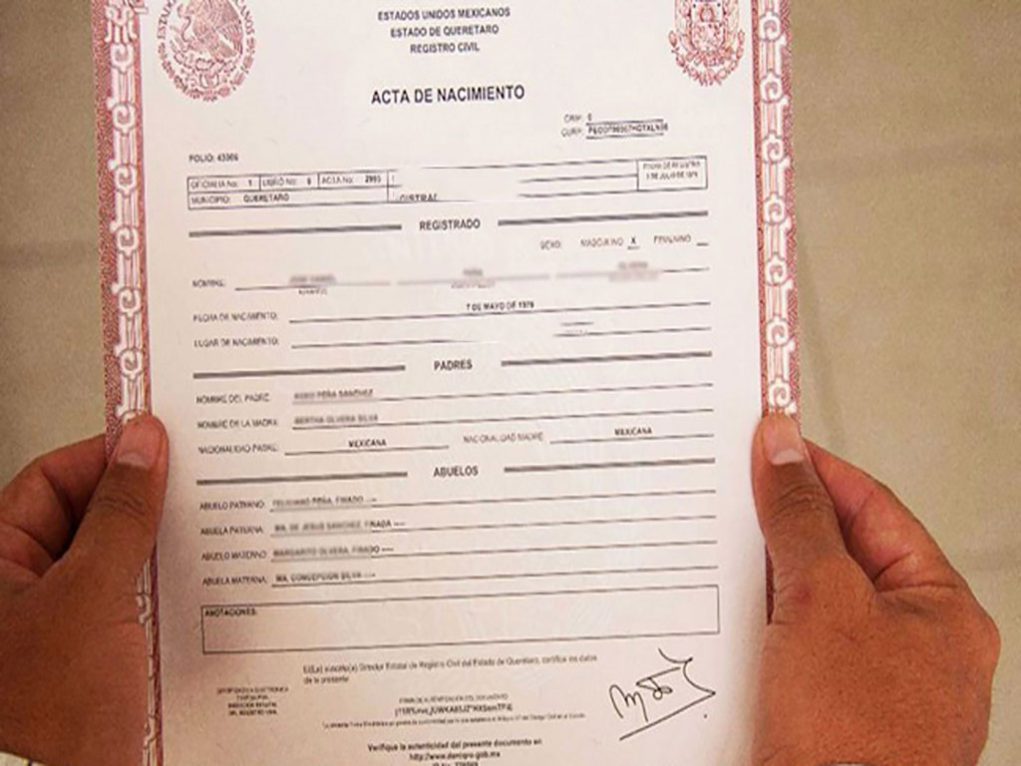 Darán actas de nacimiento gratuitas para la niñez y personas adultas mayores