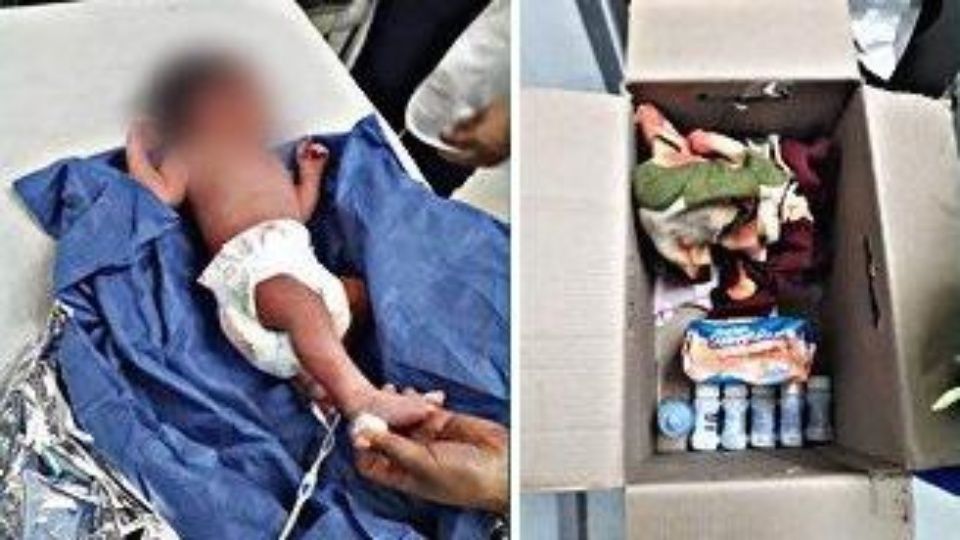 Bebé recién nacido es abandonado afuera de una escuela