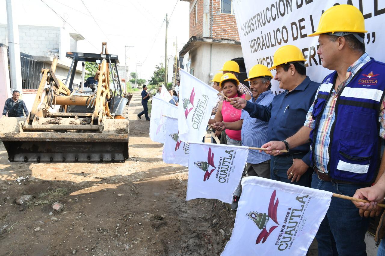 Inician obras de pavimentación en la Vicente Guerrero de Cuautla