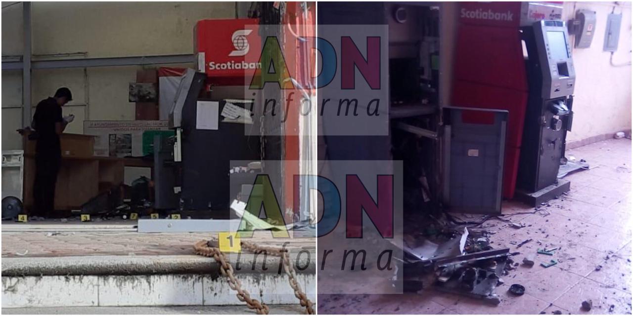 Roban más de 100 mil pesos de cajero en Hutzilac
