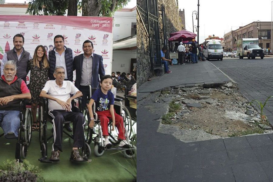 Cuernavaca entrega sillas de ruedas pero no pueden usarlas en las calles de la ciudad