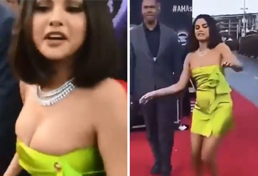 Selena Gomez llegó tambaleándose a los American Music Awards 2019