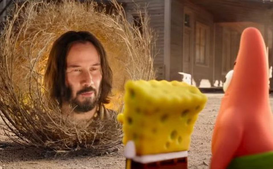 Keanu Reeves en película de Bob Esponja sorprende a sus fans