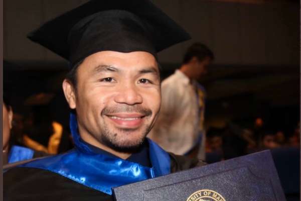 Manny Pacquiao termina la universidad a los 40 años