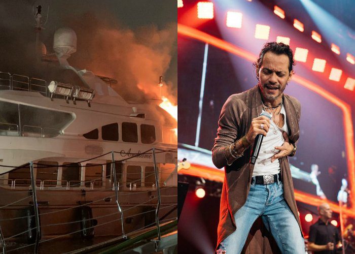 Yate de Marc Anthony valuado en 7 millones de dólares se incendi