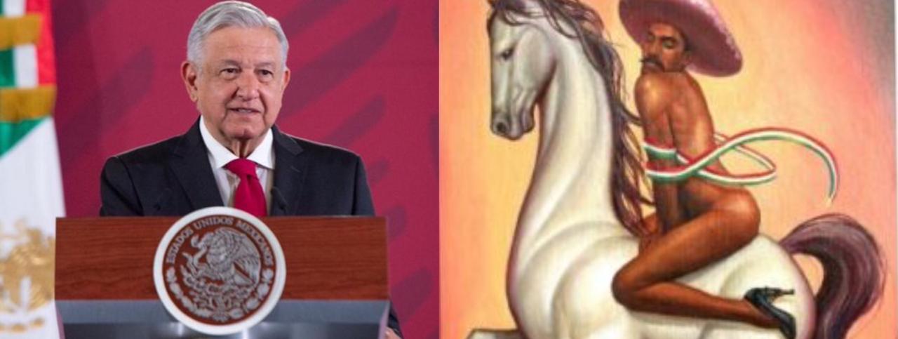 AMLO dice que ‘NO LE INCOMODA’ la pintura de Zapata