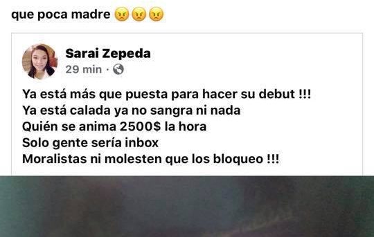 Mujer oferta a su hija como objeto sexual en Facebook