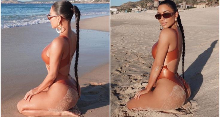 Kim Kardashian visita las playas de México e impacta con sus bikinis