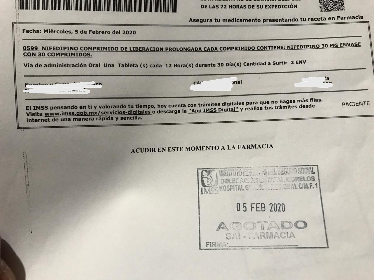 Denuncian falta de medicamentos en IMSS Cuernavaca