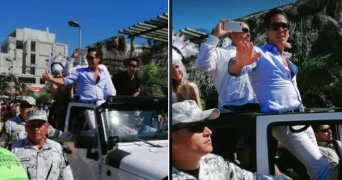 La Guardia Nacional escoltó a Palazuelos en Carnaval de Veracruz y le llovieron críticas
