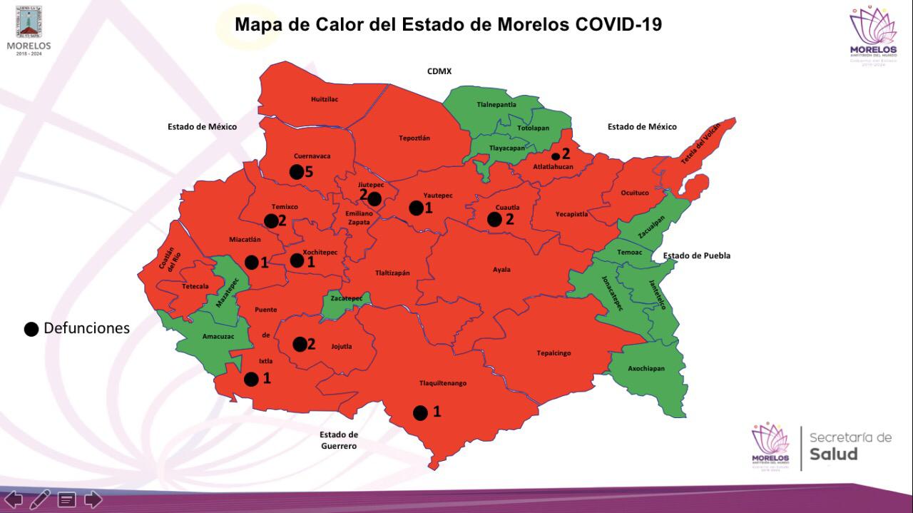 Morelos registra 5 MUERTES por COVID-19 en 24 horas