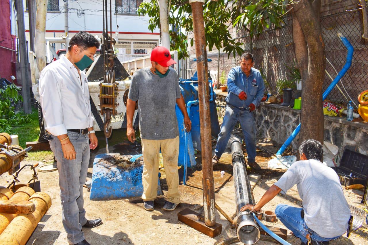 Rehabilitan pozo de agua de El Edén en Jiutepec