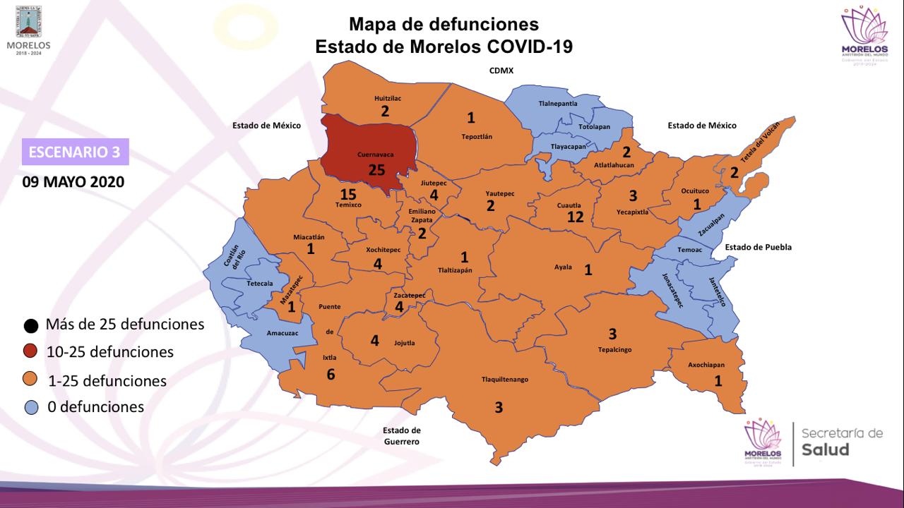 Morelos suma más de 100 defunciones por COVID-19