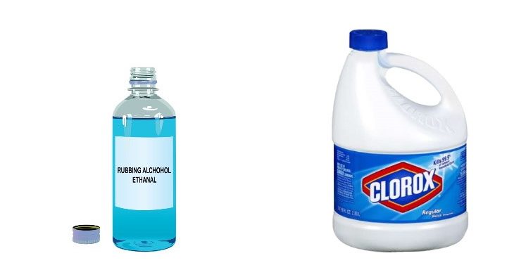 ¡CUIDADO !Mezclar alcohol con cloro es TÓXICO y PELIGROSO