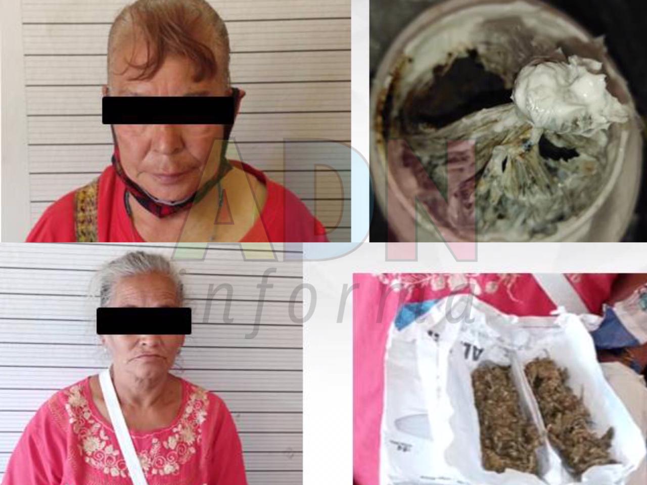 Señoras intentaron meter marihuana y heroína a Atlacholoaya