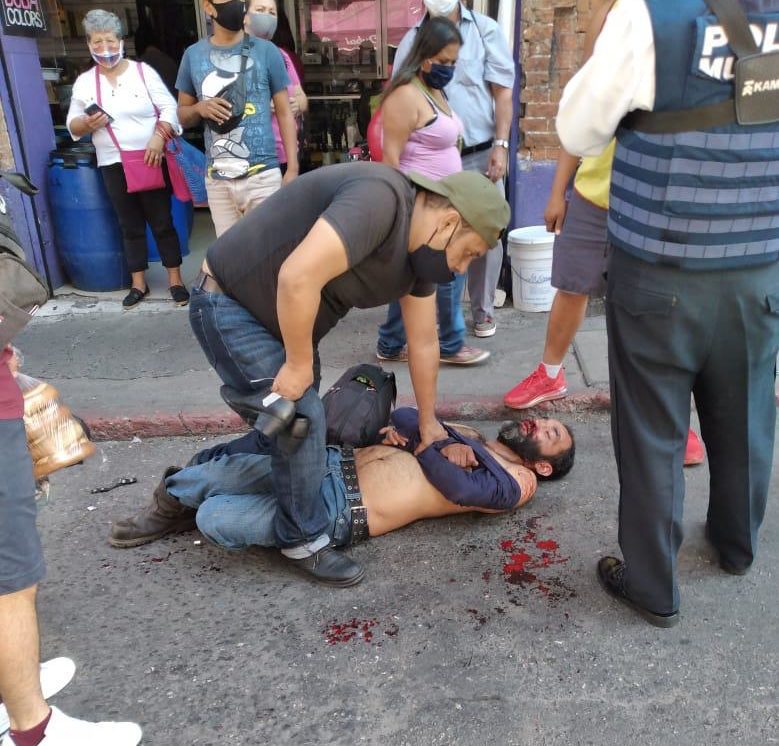 Casi linchan a ladrón en el Centro de Cuernavaca
