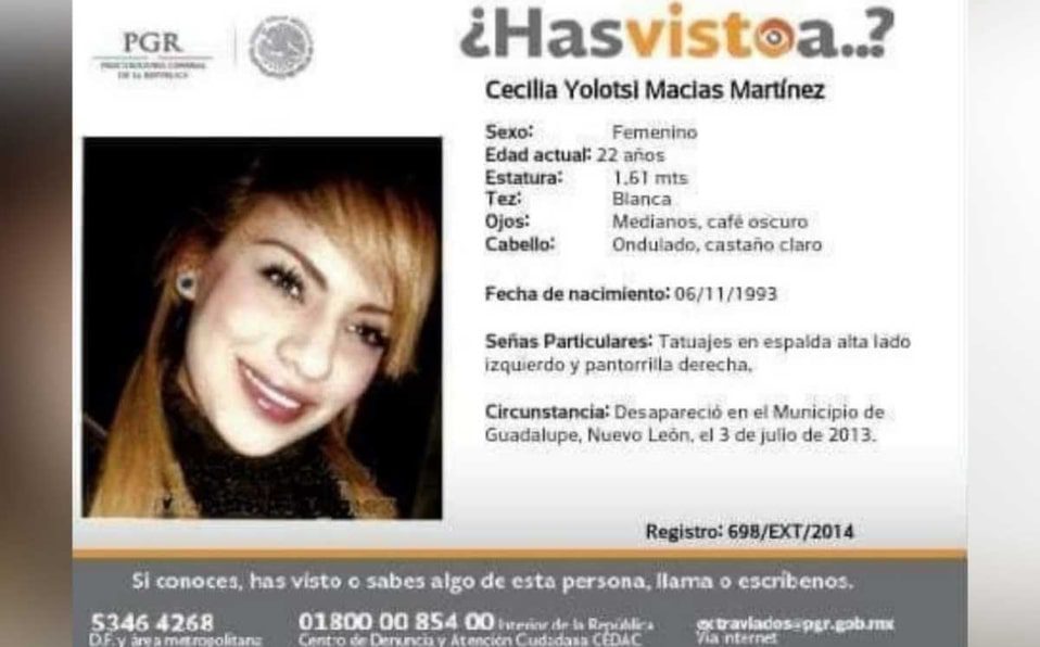 Hoy dan el ultimo adiós a Cecilia Yolotsi, en 2013 salió al cine y nunca volvió