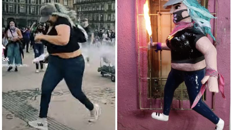 Piñatería Ramírez, crea piñata de “La Reinota”, ella los tacha de machistas