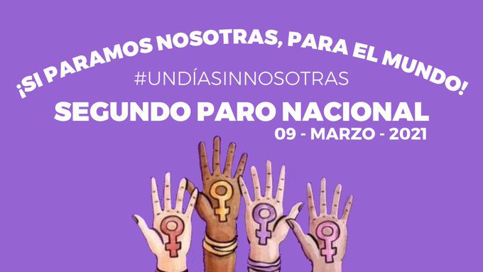 Convocan a segundo paro nacional “Un Día sin Mujeres” este 9M