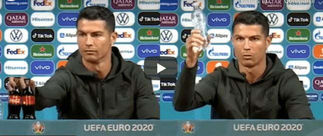 (VIDEO) Coca-Cola perdió 4 mil millones de pesos por el desprecio de Cristiano Ronaldo
