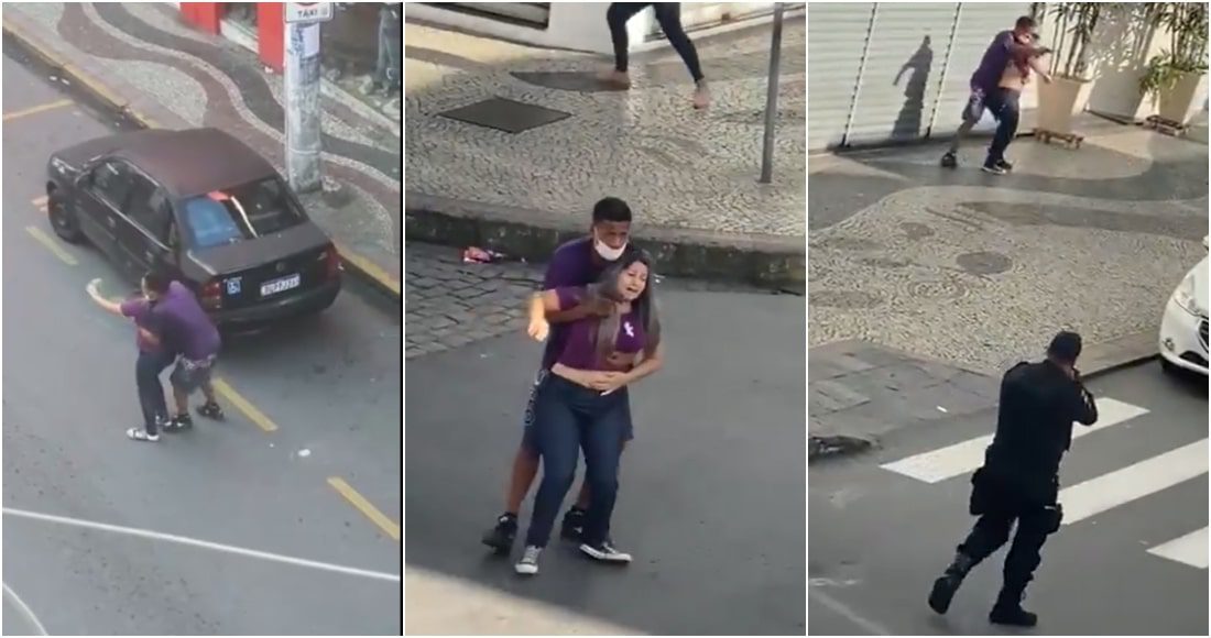 Policías disparan contra ladrón que llevaba a una rehén encañonada