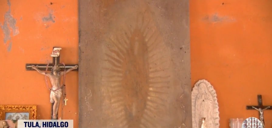 Encuentran en Hidalgo imagen de la Virgen de Guadalupe en un trozo de madera