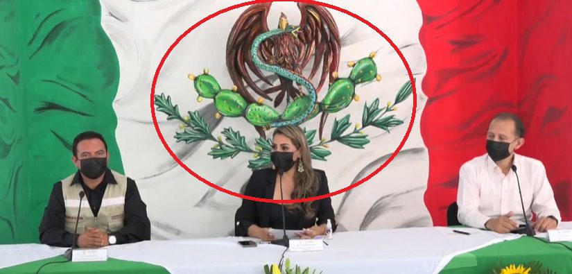 Evelyn Salgado modifica la bandera de México a su beneficio