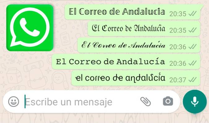 Así puedes cambiar la letra de tus mensajes en WhatsApp