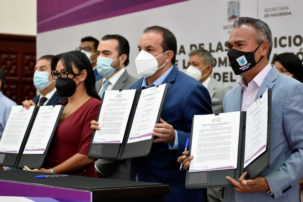 Firman acuerdos laborales para trabajadores sindicalizados del gobierno de Morelos