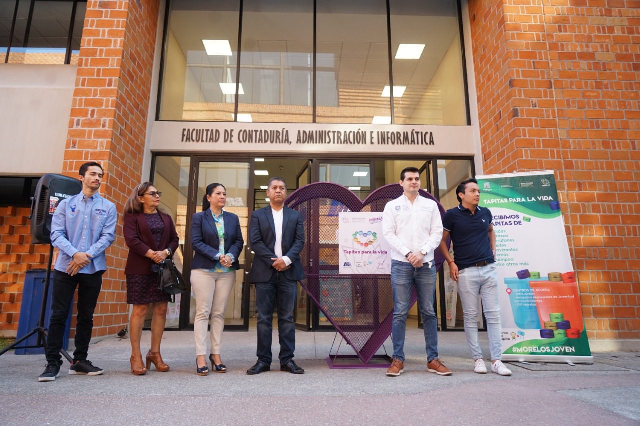 Instalan un recolector de TAPITAS en la UAEM campus Chamilpa