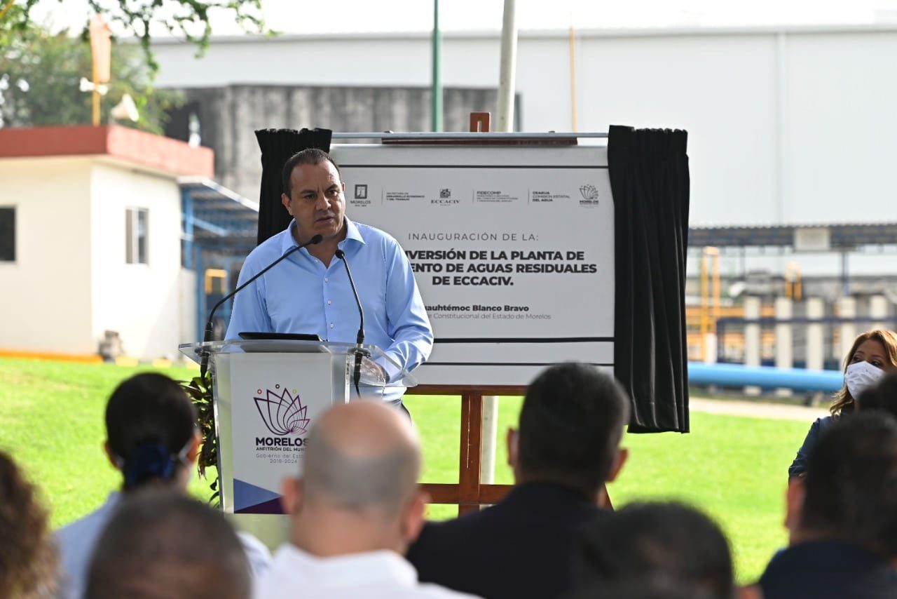 Inauguran la reconversión de la Planta de Tratamiento de Aguas Residuales de Civac