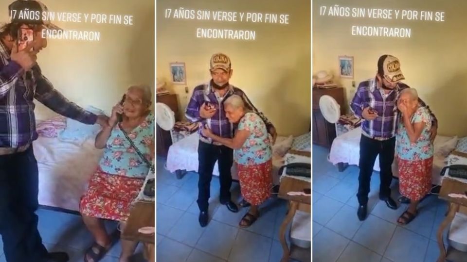 [VIDEO] Abuelita se reencuentra con su hijo 17 años después