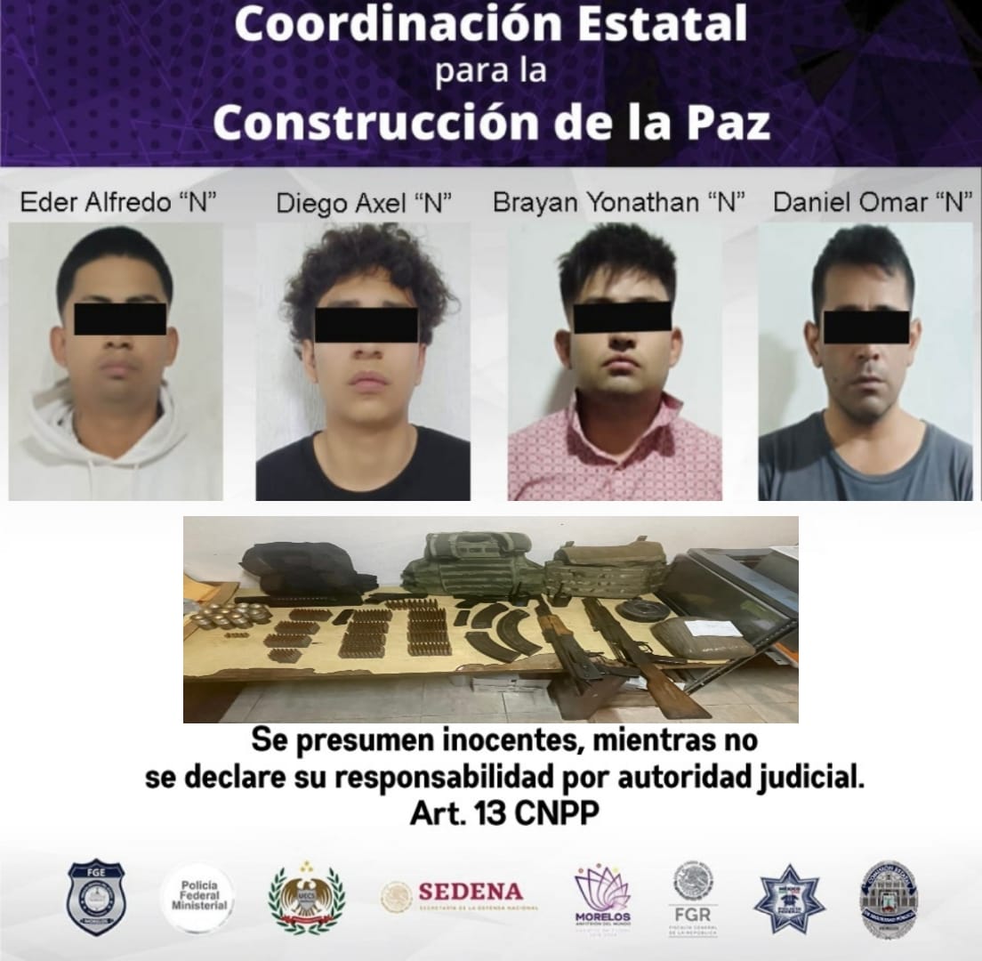 Detienen a jóvenes “armados hasta los dientes” en Cuernavaca