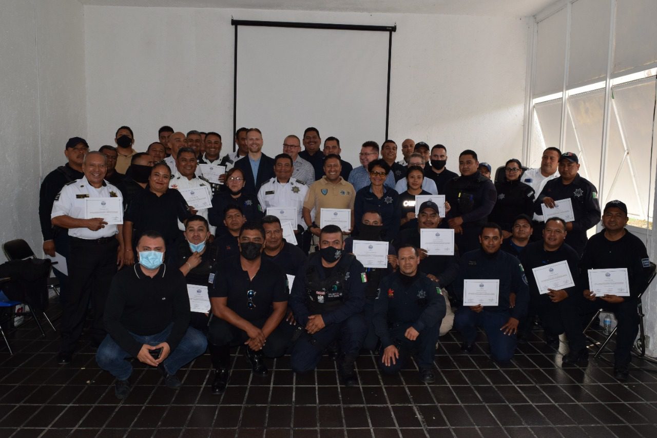 Concluye capacitación internacional de policías de la SEPRAC