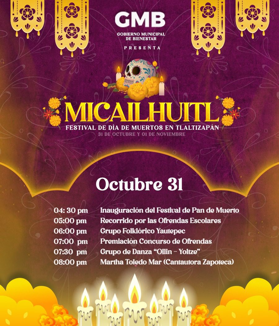 Lánzate al Festival de Pan de Muerto en Tlaltizapán, Morelos