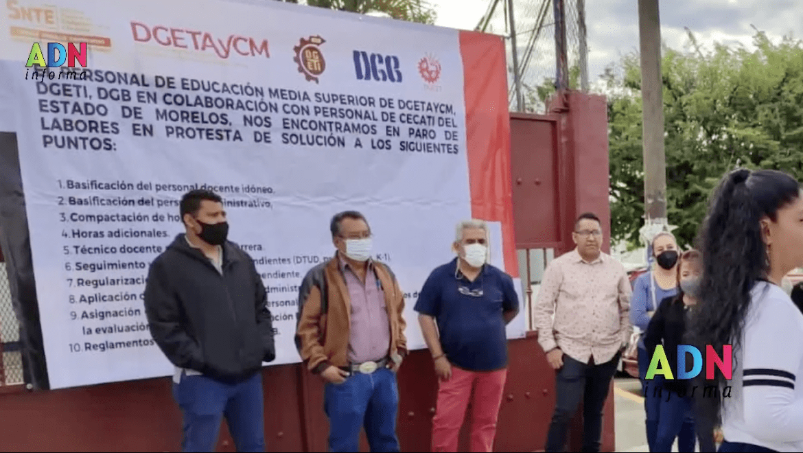 Paro de labores en CBTIS, CBTAS, CECATIS y tecnológicos de Morelos