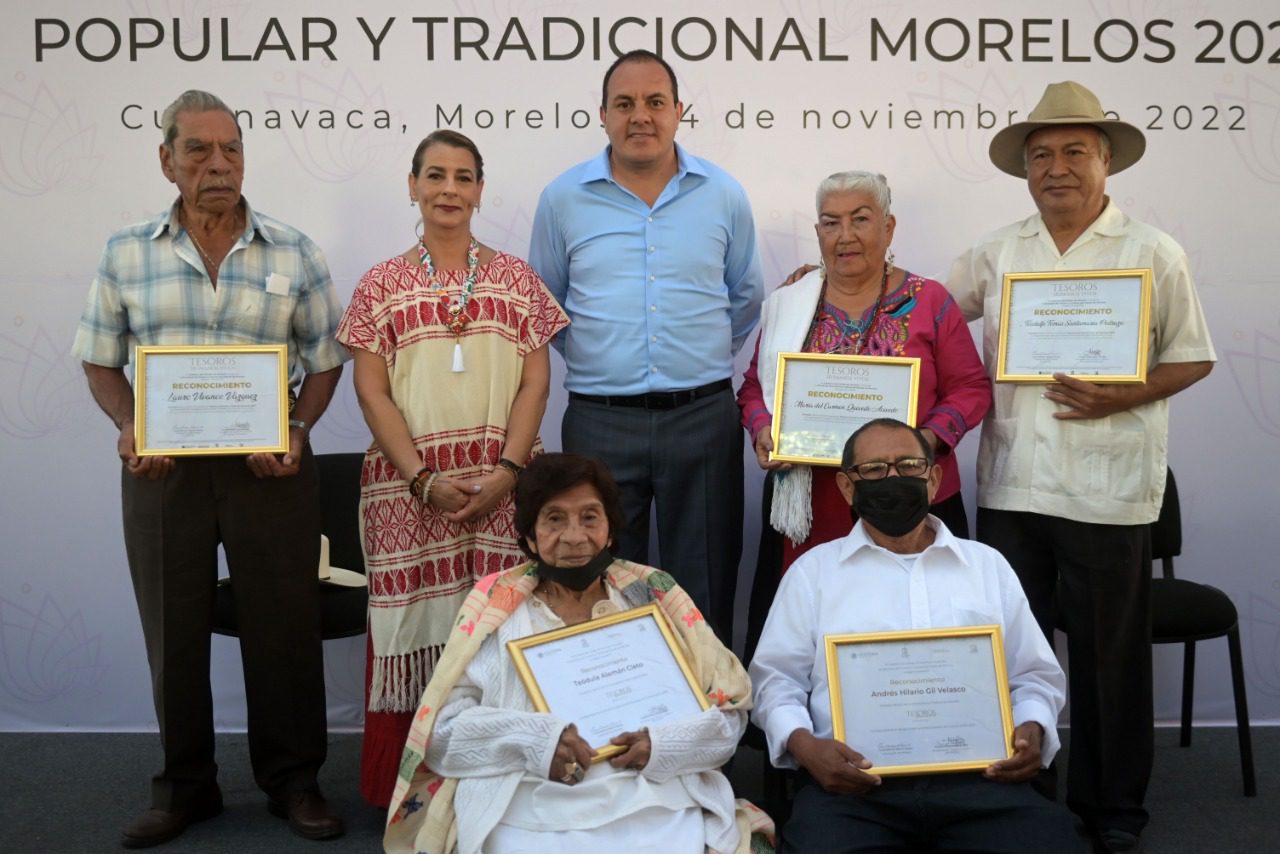 Premian como “Tesoros Humanos Vivos” a cinco adultos mayores de Morelos