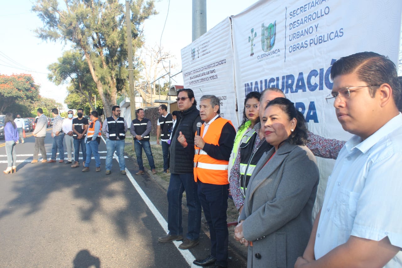 Ayuntamiento de Cuernavaca remodela avenida Subida a Chalma