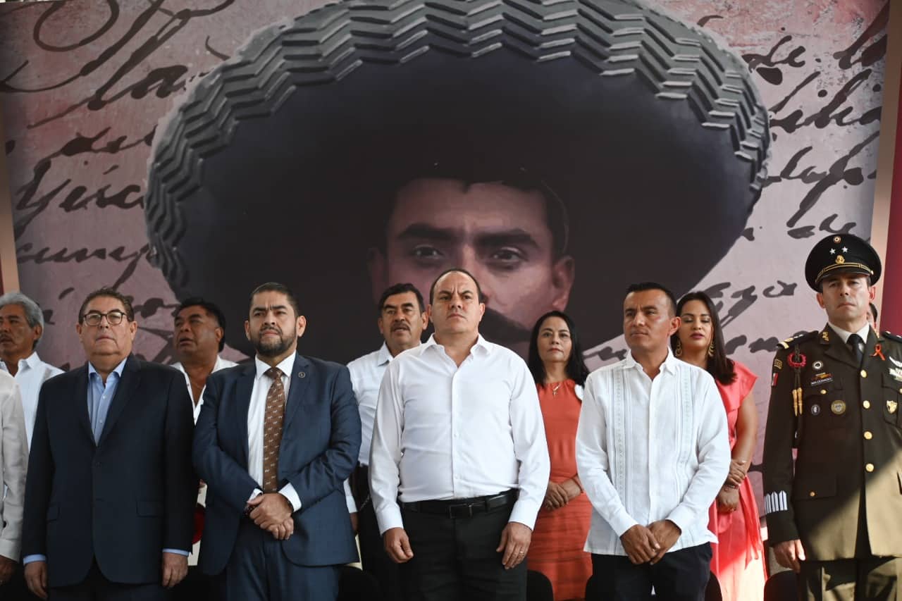 Cuauhtémoc Blanco presidió la ceremonia cívica por el CXI aniversario de la promulgación del Plan de Ayala