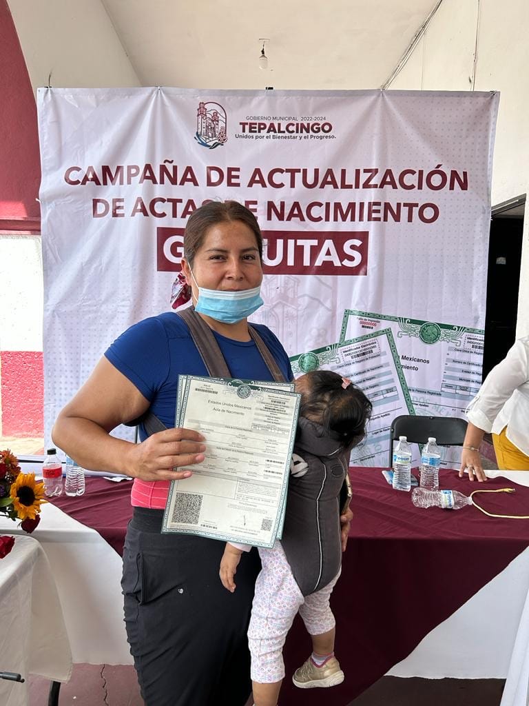 Entrega Registro Civil 200 actas de nacimiento gratuitas