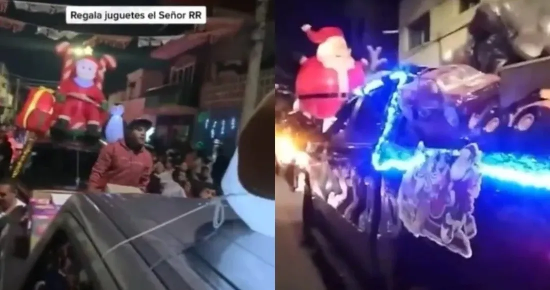 Miembros del CJNG reparten juguetes por las calles de Jalisco
