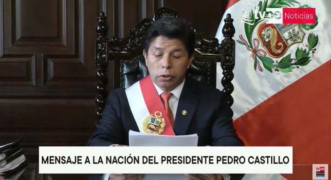 ¿Golpe de Estado en Perú? Presidente de Perú anuncia la disolución del Congreso