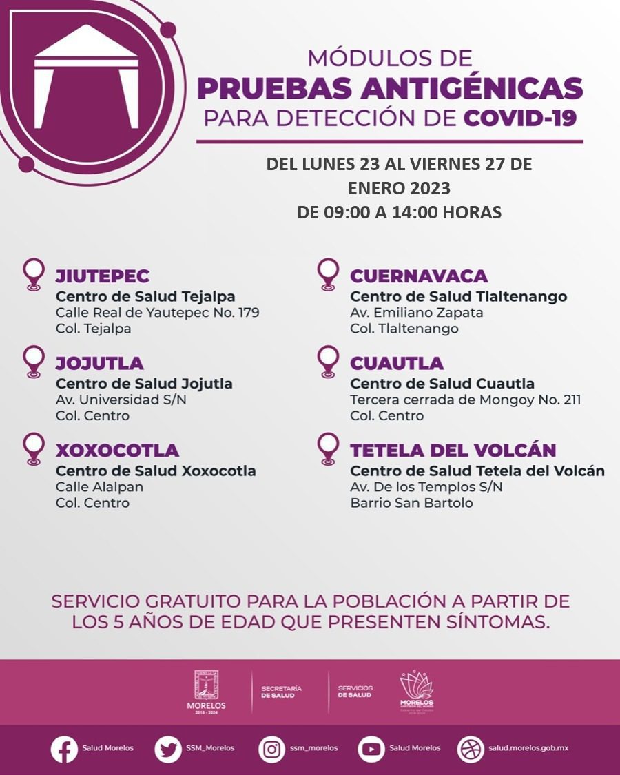 Pruebas GRATUITAS para detección de COVID-19