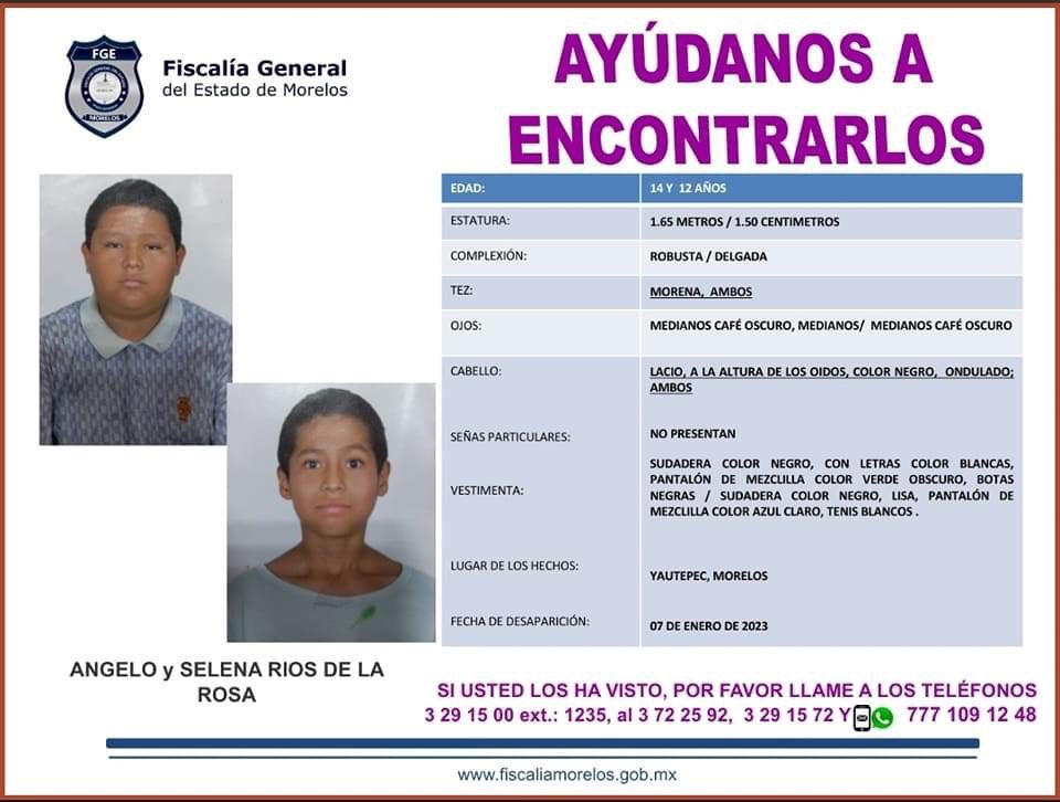 Sigue la búsqueda de niño y niña desaparecidos en Yautepec