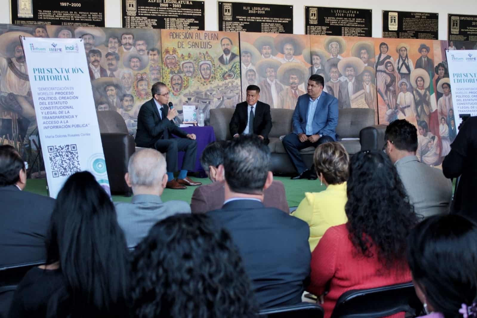 Congreso del Estado presenta libro sobre la historia de la transparencia política en Morelos  
