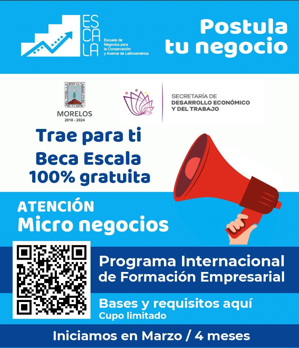Gobierno de Morelos ofrece becas a empresarios locales