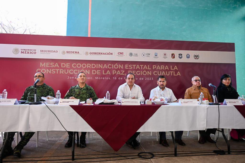 Realiza Cuauhtémoc Blanco mesa de seguridad en Jonacatepec