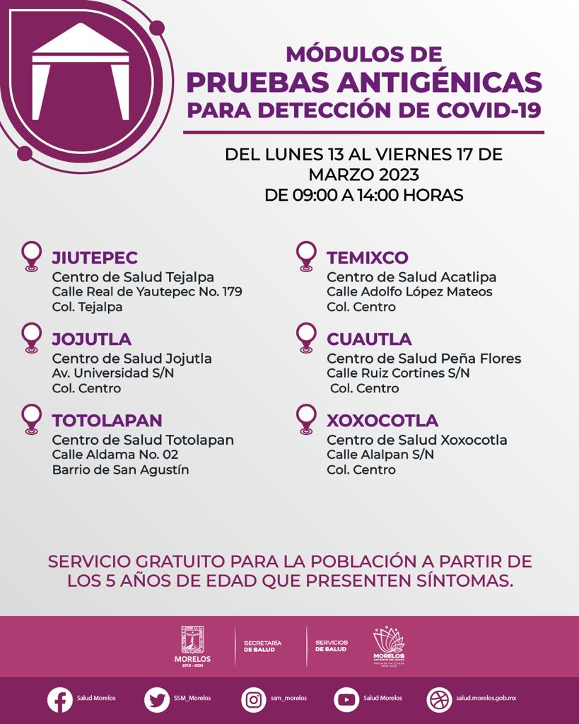 Conoce los módulos de pruebas antigénicas para detectar COVID-19